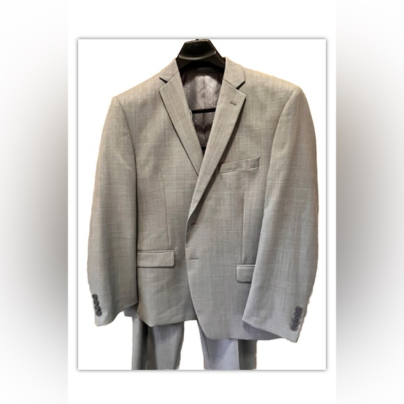 COLLECTION MICHAEL STRAHAN Mens Two Piece Suit Jacket 44S Pant 36Wx32L Gray - Picture 2 of 7